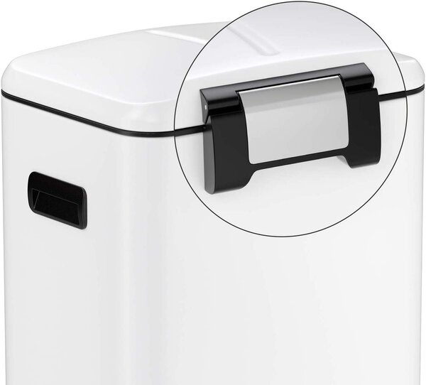 SONGMICS Odpadkový kôš 2x20 L KAILO biely