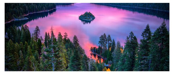Obraz - Jazero Tahoe, Sierra Nevada, Kalifornia, USA (120x50 cm)
