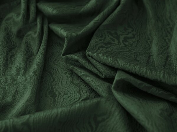 Zatemňovací záves DUNES VELVET 140x250 cm, tmavozelený Zavesenie: Kovové krúžky
