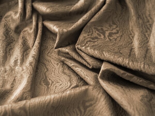 Zatemňovacia záclona DUNES VELVET 140x250 cm, béžovohnedá Zavesenie: Kovové krúžky