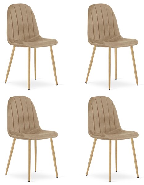 Jedálenská stolička PADVA VELVET, hnedá