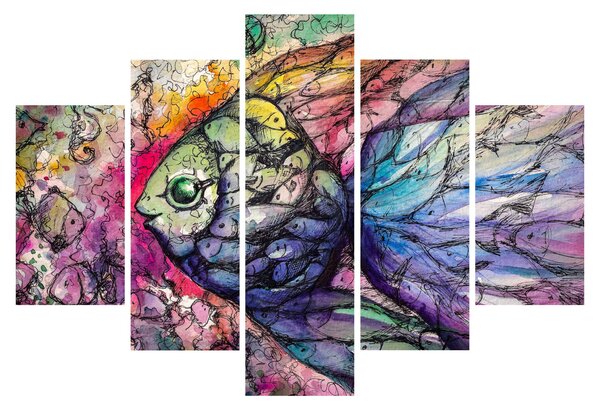Obraz - Farebná rybička (150x105 cm)