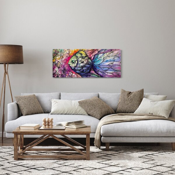 Obraz - Farebná rybička (120x50 cm)