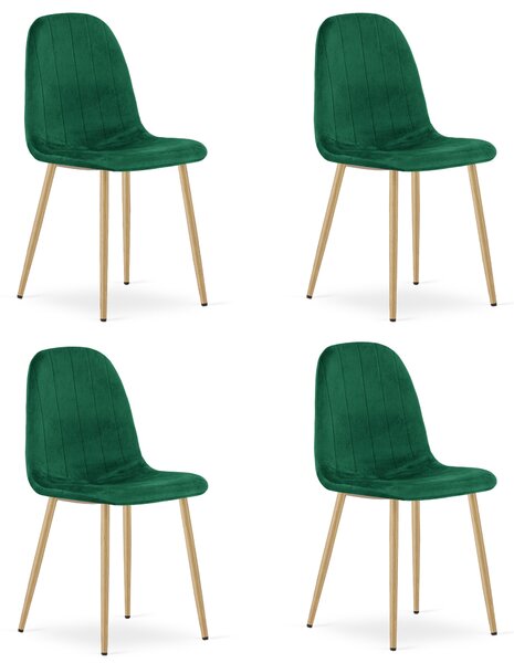 Jedálenská stolička PADVA VELVET, zelená