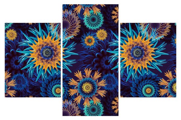 Obraz - 3D kvety (90x60 cm)