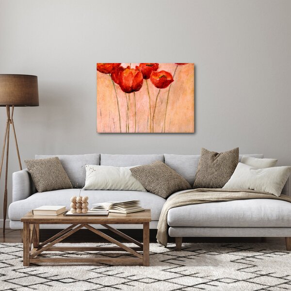 Obraz - Červené tulipány (70x50 cm)