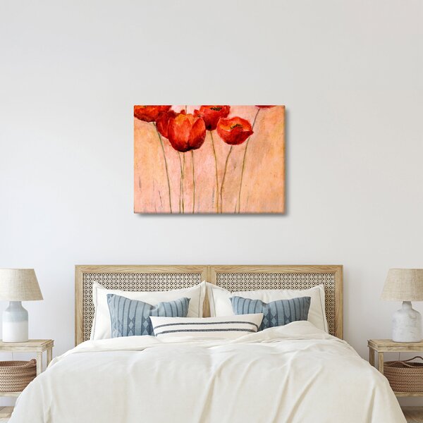Obraz - Červené tulipány (70x50 cm)