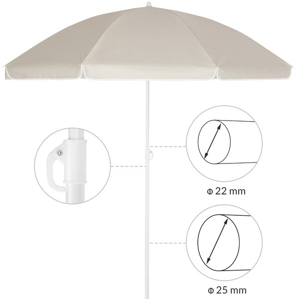 Slnečník Crete Ø200 cm - béžový