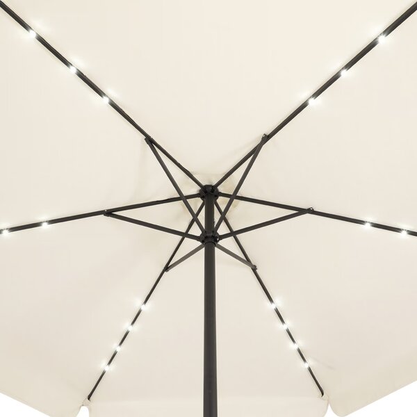 LED slnečník Athens Ø330 cm - krémový