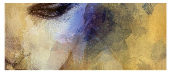 Obraz - Portrét ženy, kresba (120x50 cm)