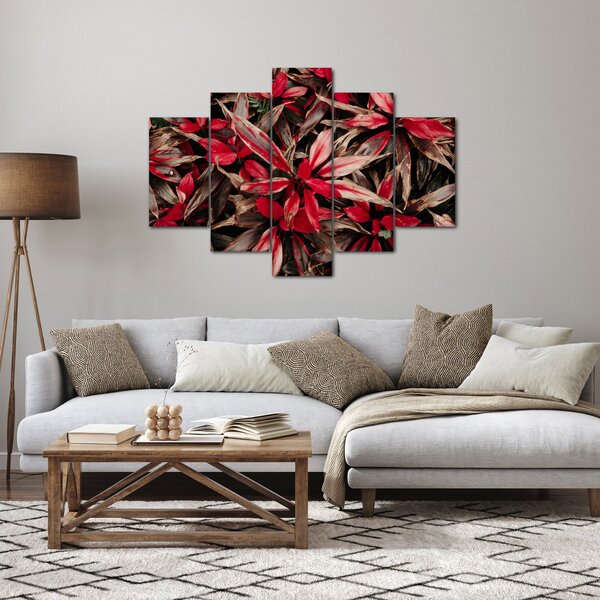 Obraz červených okvetných lístkov (150x105 cm)