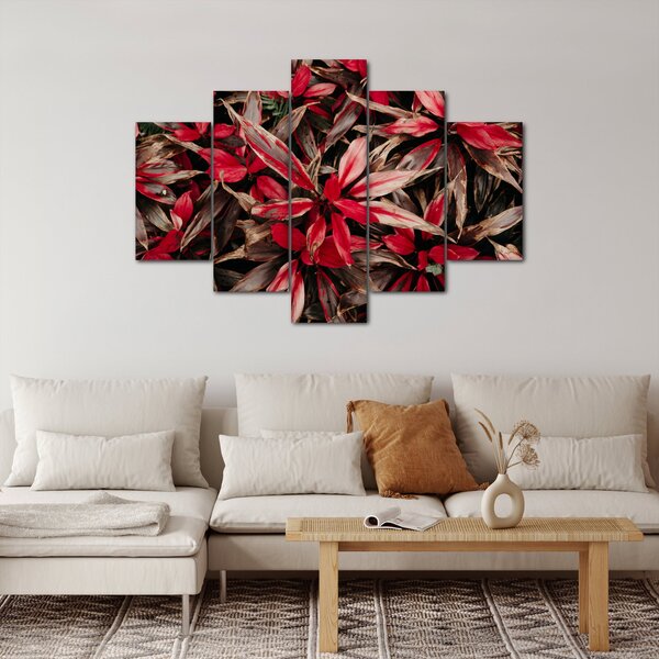 Obraz červených okvetných lístkov (150x105 cm)