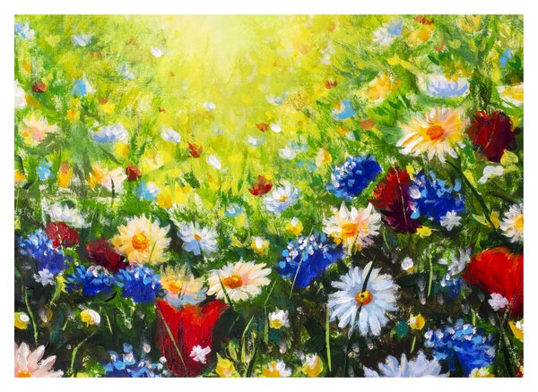 Obraz divokých kvetov (70x50 cm)
