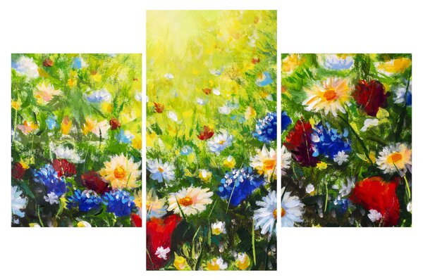 Obraz divokých kvetov (90x60 cm)