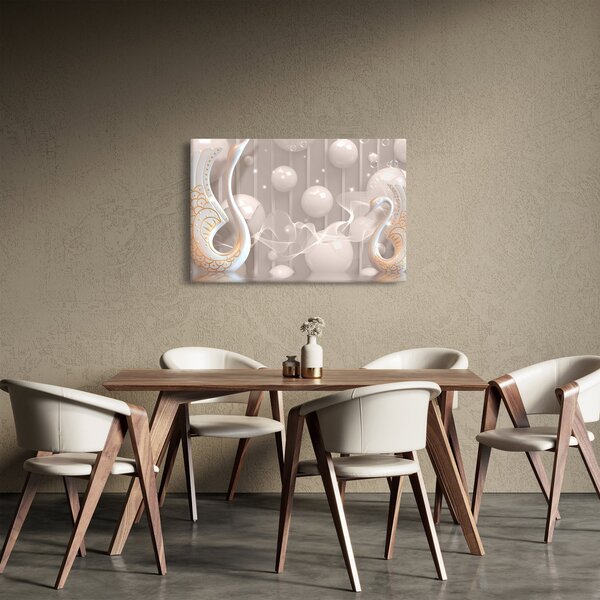 Obraz - Zakliate labute (90x60 cm)