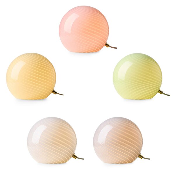 Stolové Lampa Halo Design, CANDY, Biela, Obývacia izba, Sklo, Dizajnový