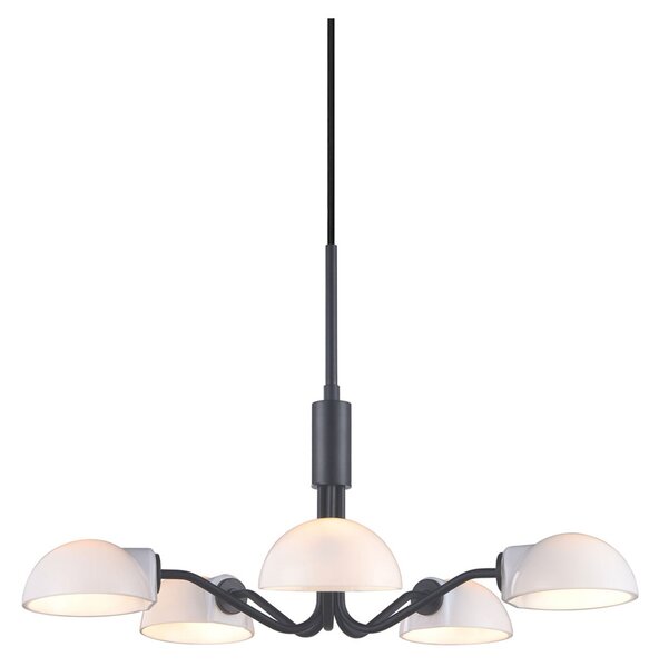 Lustre Halo Design, Kjøbenhavn, stmievateľné, Čierna, Obývacia izba, Kov, Dizajnový