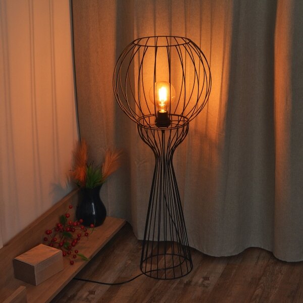 Stojaca lampa MERCURE 1xE27/15W/230V čierna