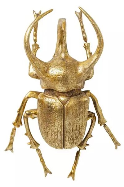 KARE DESIGN Nástenná dekorácia Atlas Beetle - zlatá 35,5 × 26 × 15 cm