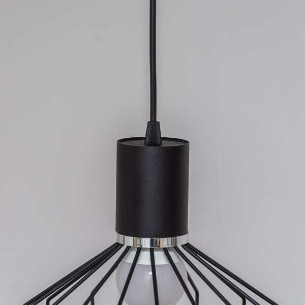 Luster na lanku SOLANO 3xE27/15W/230V čierna/lesklý chróm