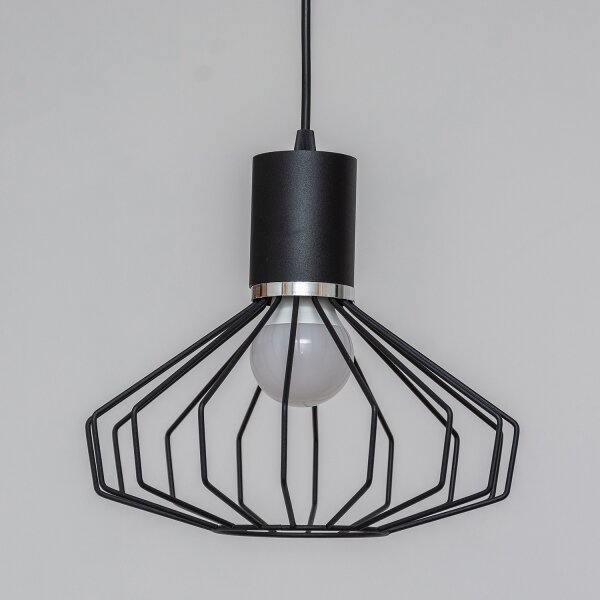 Luster na lanku SOLANO 3xE27/15W/230V čierna/lesklý chróm