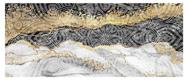 Obraz - Mandala v mramore (120x50 cm)