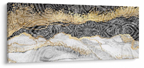 Obraz - Mandala v mramore (120x50 cm)