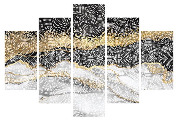 Obraz - Mandala v mramore (150x105 cm)