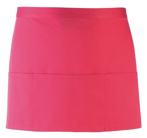 Premier Workwear Krátka čašnícka zástera s vreckami - Hot pink