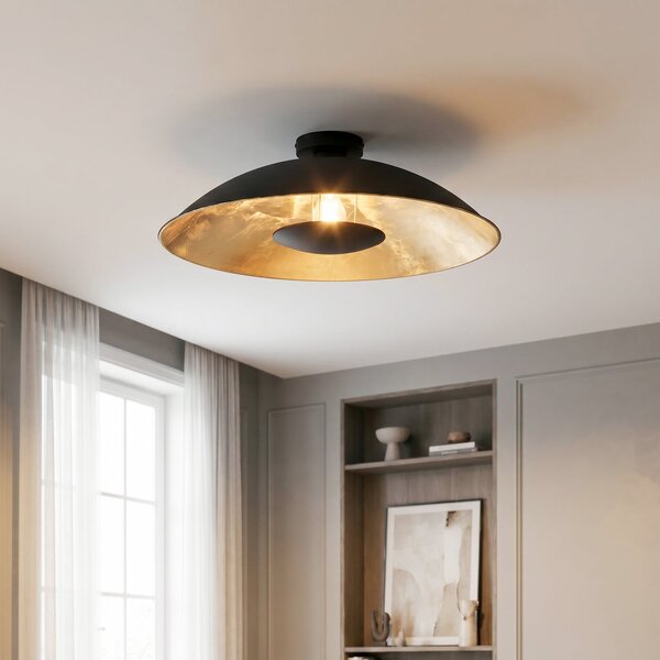 Stropné Lampa Lindby, Emilienne, stmievateľné, Čierna, Obývacia izba, Kov, Moderný