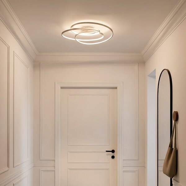 Stropné Lampa Lindby, Joline, stmievateľné, Metalická, Obývacia izba, Kov, Moderný