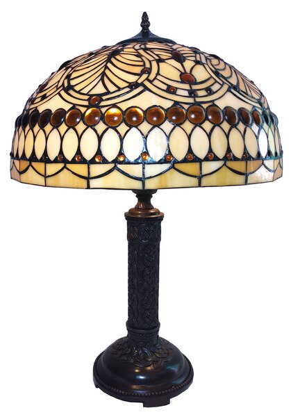 Stolná lampa Tiffany Adélie - Ø 46 * 62 cm E27 / max 2 * 60W - Clayre & Eef
