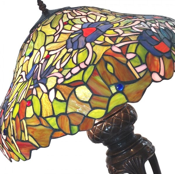 Stolná lampa Tiffany Emmi - Ø 57 * 83 cm E27 / max 3 * 40W - Clayre & Eef