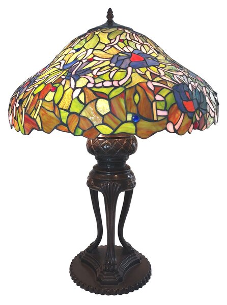 Stolná lampa Tiffany Emmi - Ø 57 * 83 cm E27 / max 3 * 40W - Clayre & Eef