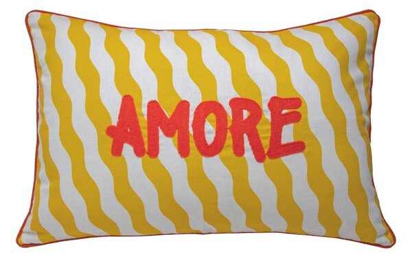 Obdĺžnikový vankúš s výšivkou Amore