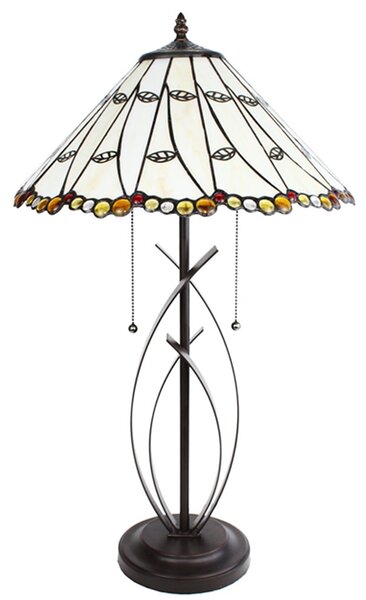 Stolná lampa Tiffany Onea - Ø 41*68 cm E27/max 2*60W - Clayre & Eef