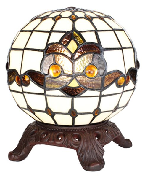 Stolová lampa Tiffany v tvare gule Gulia - Ø 20*25 cm E14/max 1*25W - Clayre & Eef