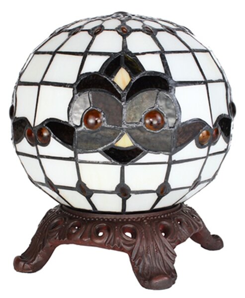 Stolová lampa Tiffany v tvare gule Gulia - Ø 20*25 cm E14/max 1*25W - Clayre & Eef