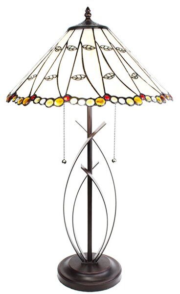 Stolná lampa Tiffany Onea - Ø 41*68 cm E27/max 2*60W - Clayre & Eef