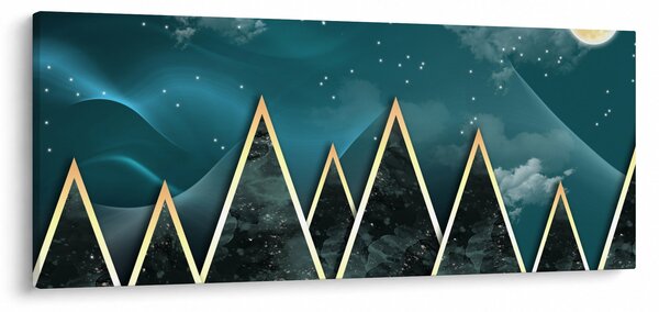 Obraz - Spln nad zlatými horami (120x50 cm)