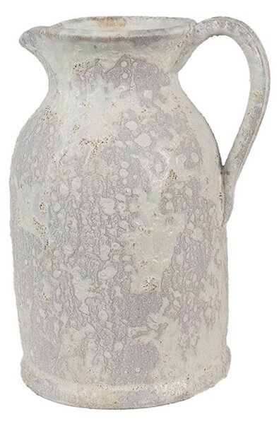 Dekoratívny béžový antik terakotový džbán - 16*13*21 cm - Clayre & Eef