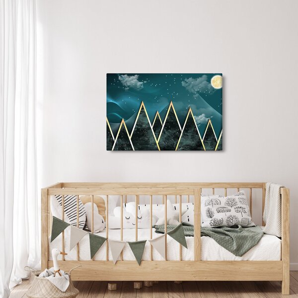 Obraz - Spln nad zlatými horami (90x60 cm)