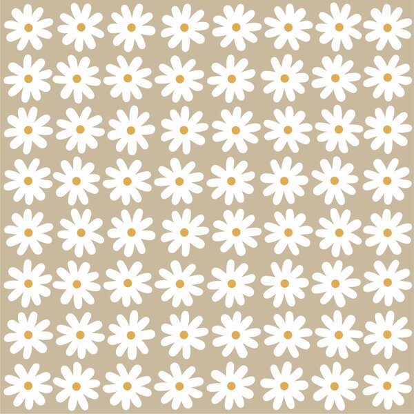 Papierové servítky White flowers / Beige – 20 ks