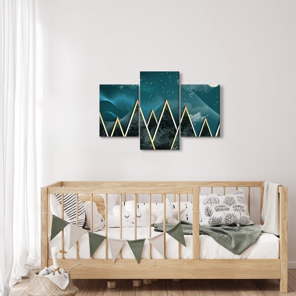 Obraz - Spln nad zlatými horami (90x60 cm)