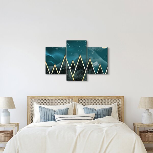 Obraz - Spln nad zlatými horami (90x60 cm)
