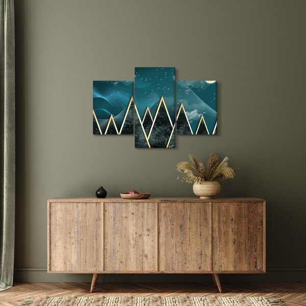 Obraz - Spln nad zlatými horami (90x60 cm)