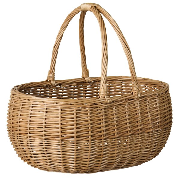Prútený kôš s uchom Double handle oval