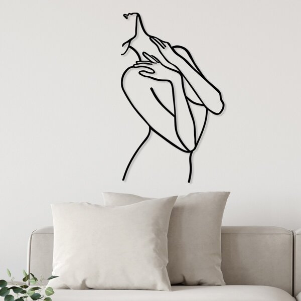 Hanah Home Nástenná dekorácia Žena 53x86 cm čierna