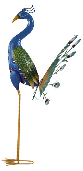 LIVARNO home Záhradný dekoratívny vták (páv (rozprestretý chvost)) (100361129)