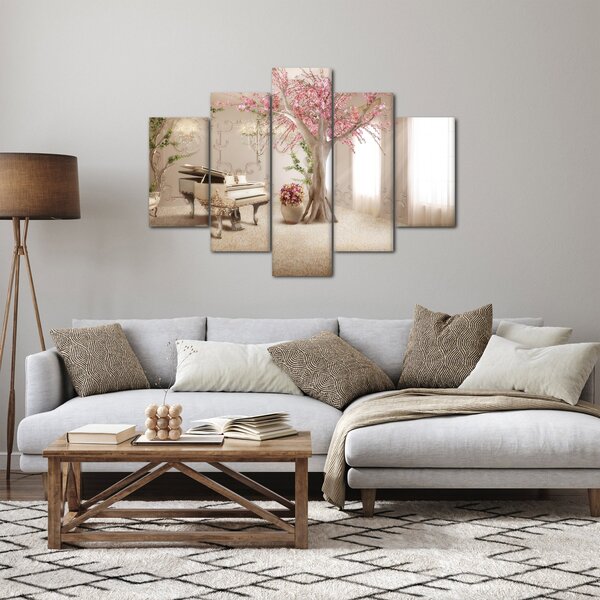 Obraz - Snový interiér s klavírom (150x105 cm)